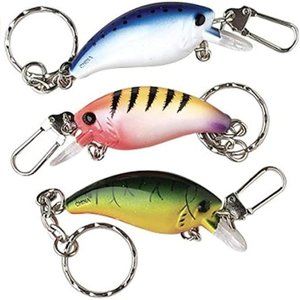 Knick Knacks Fishing Lure One Size Plastic Keychains With Slip On closure